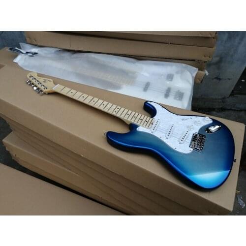 Top quality FP-ST1106 Sky burst color solid body white pickguard maple fretboard Elite electric guitar, Free shipping