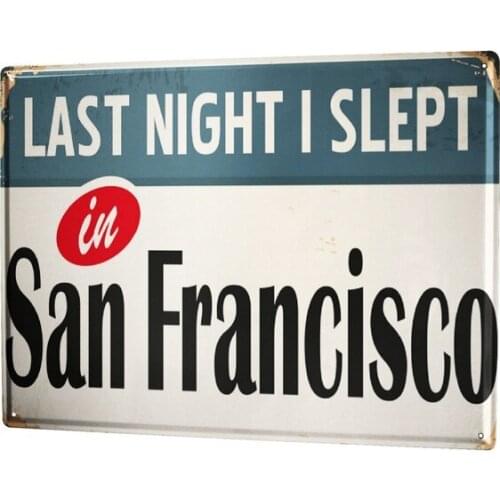 Tin Sign Retro Art Metropole San Francisco
