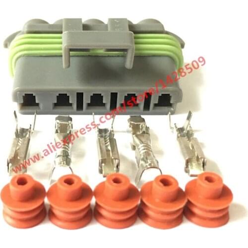 5 Sets 5 Pin Female Delphi Waterproof Car Automotive Plug Electric Connector 12084891