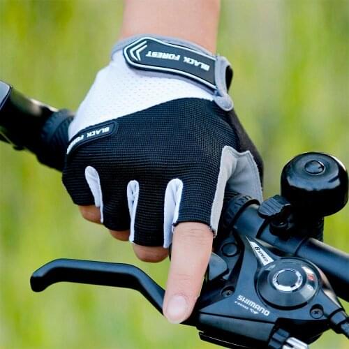 1Pair Half Finger Cycling Gloves Anti-Slip Gel Bicycle Riding Gloves Anti Slip For MTB Road Mountain Bike Glove Anti Shock Sport