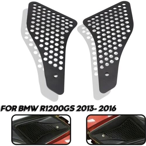 2x Metal Air Intake Grill Guard Air Flow Vent Protection Cover Fit for BMW R1200GS R 1200 GS ADV Accessories Black