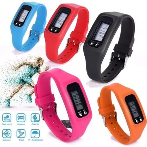 2020 New Battery Multifunction 6 Colors Digital LCD Pedometer Run Step Calorie Walking Cycling Distance Counter High Quality