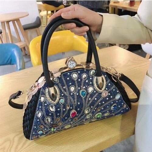 2021 Luxury Fashion Diamond Women Handbag Female Portable Dumpling Tote Bag Ladies Party Shoulder Messenger Bags