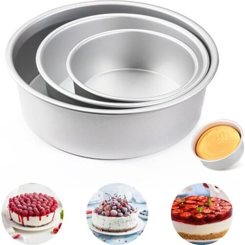 Aluminum Alloy Round Cake Mould Chiffon Cake Baking Pan Pudding Cheesecake Mold 6/8/10 Inch
