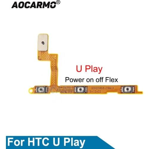 Aocarmo For HTC U Play Power On Off + Volume Button Flex Cable Replacement Parts