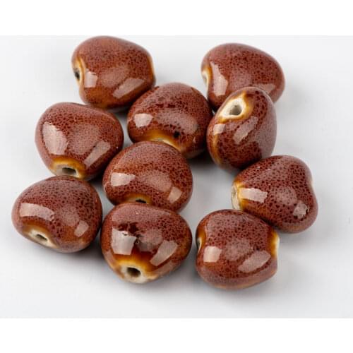 17# 20pcs Heart Shape Porcelain Bead For Jewelry Making For earrings making not wooden Unique Ceramics Beads #A321C