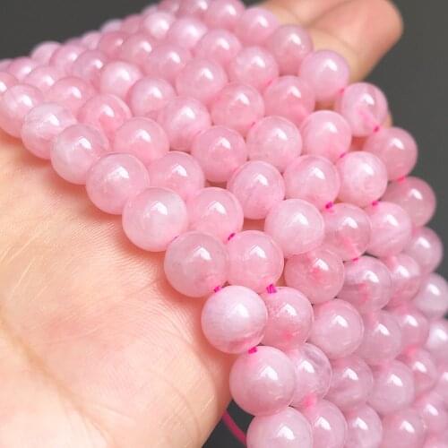 Natural Stone Madagascar Rose Quartzs Crystal Beads Round Loose Spacer Beads For Jewelry Making Beads Diy Bracelet 4 6 8 10mm