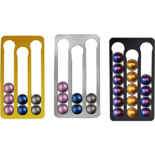 Coffee Pod Holder for Nespresso Vertuo Capsules,Wall-Mounted Storage Rack for Coffee Capsules,Capacity:17