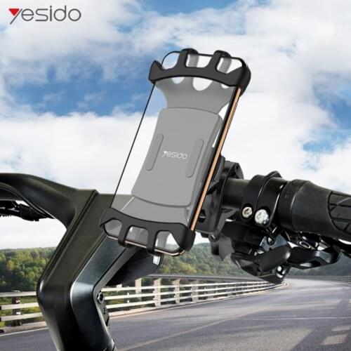 Yesido Bike Phone Holder 360° Rotatable Adjustable Universal Silicone Handlebar Cradle Motorcycle Phone Mount Holder for iPhone