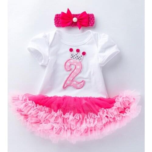 Brand New Hot Selling Baby Girl Tutu Dress Suit Fashion Cotton 12 month Birthday Party Girls Baby Clothing Set Lovely Dress Set