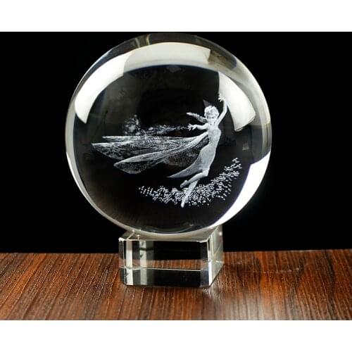 8cm 3.15inch Frozen Elsa Princess Anime Movie Figures Model Decorations Crystal Ball Home Decoration X'mas Gifts Childrens Toys