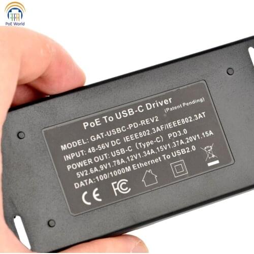 GAT-USBC-PD 802.3af/at PoE Input Power and Data output in one cable for Tablet Computer Ipad Pro12.9'' Surface Go