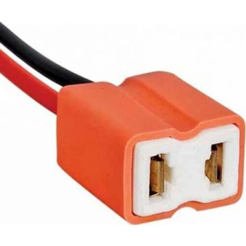 2Pcs/Set 12-24V H7 Ceramic Car Headlight Connector Plug with Cable Adapter Universal Car Lights Accessories