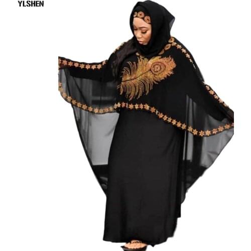 Two Piece Set African Dress for Women Summer Dashiki Africa Dress Both Side Diamond Shawl Bazin Boubou Robe Africaine Clothing