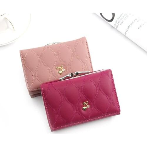 The new Korean version of short womens wallets hand bag student wallet multifunctional coin bag womens coin purse card bag