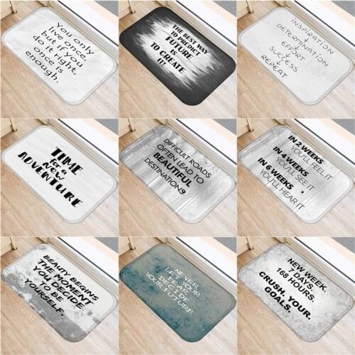 Creative Letter Doormat Welcome Home Entrance Floor Rug Non-slip Doormat Kitchen Bathroom Mat Outdoor Mat