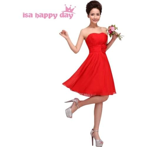 Multi color red short strapless sweetheart plus size prom special dresses for woman knee-length dress new fashion 2020 W1182