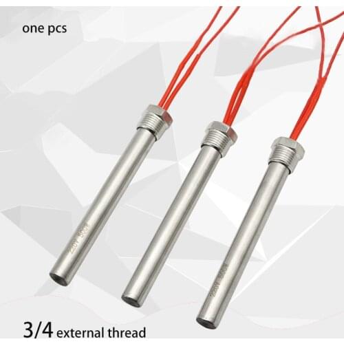 Cartridge heater element 220V cylindrical heating element electric heating tube tubular heater water heating rod 3/4male 1kw-3kw