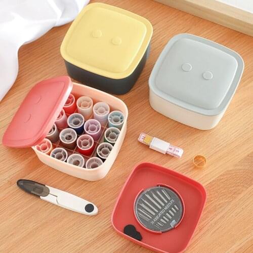 Portable Sewing Kit Household Sewing Thread Case Multi-function Travel Sewing Kit Stitch Needle Thread Storage Box Sewing Tools