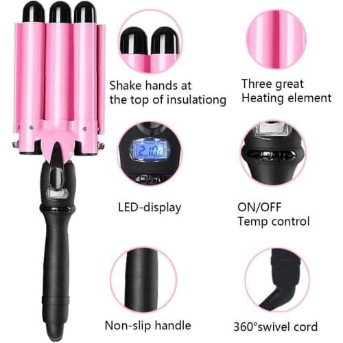 3 Barrels Hair Professional Hair Curling Iron Automatic Perm Splint Ceramic Hair Styling Tools Hair Styler Wand Curler Irons