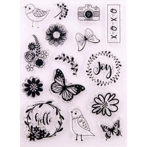Silicone Clear Stamps DIES For Scrapbooking STENSICLS BUTTERFLY DIY PAPER Album Cards MAKING Craft Transparent RUBBER Stamp MOLD