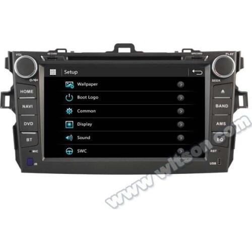 8" Capacitive Touch Screen Special Car DVD for Toyota Corolla 2007-2012 with Tire Pressure Monitoring System Support