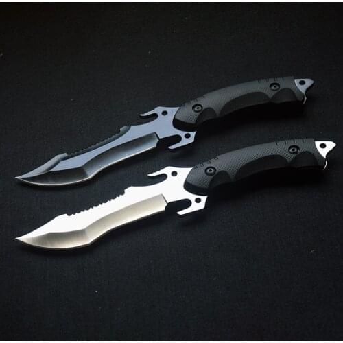 Outdoor Tactical Survival Knife 440C Fixed Blade ABS Handle With Sheath Camping EDC Tool Self Defense Combat Tanto Rambo Hunting