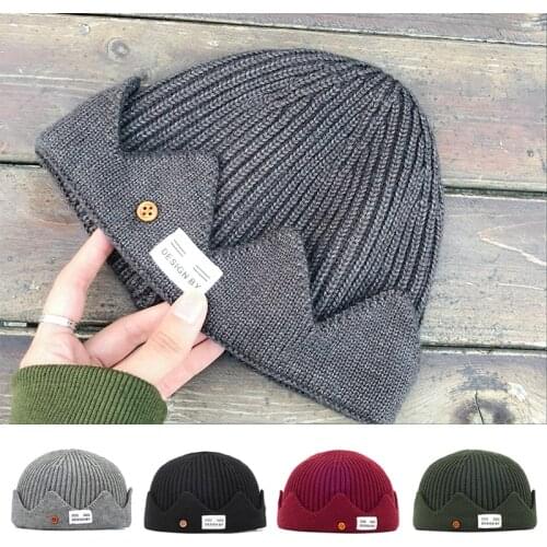 Knitted Hat Womens Elastic Thermal BaotouHat Hats Beaines For Winter Breathable Men Hats Warm Solid Casual Crown hat