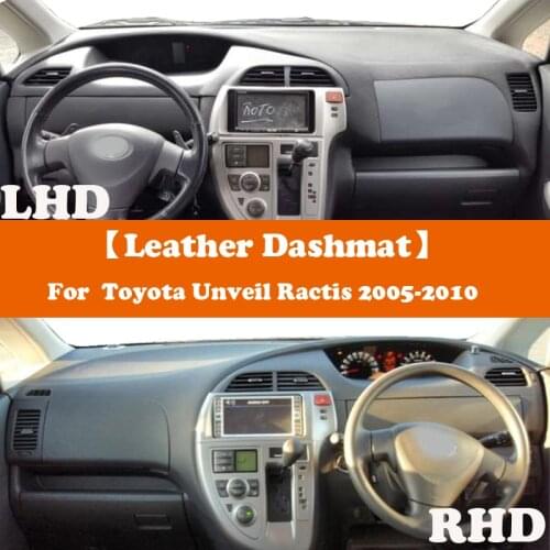Suede Leather Dashmat Accessories Car-Styling Dashboard Covers Pad Sunshade For Toyota Unveil Ractis NCP100 SCP100 P10 NCP105