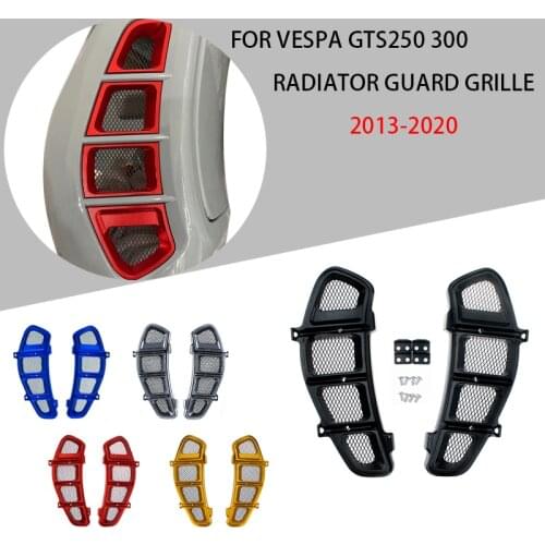 Motocicleta esquerda direita radiador guarda grille protector moldura capa para vespa gts 250 300 2013 2014 2015 2016 2017 2018