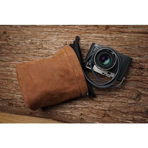 Genuine Leather Camera Protector Retro Case Soft Bag Pouch for Leica M9 M8 Fujifilm X-T1 X-PRO X-E2 X-T10 /Sony A6000 A7 A7II