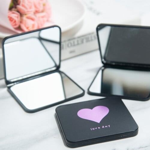 1pc Cosmetic Mirror Mini Square Makeup Mirror Portable Double-sided Vanity Mirror Makeup Vanity Foldable Pocket Compact Mirror