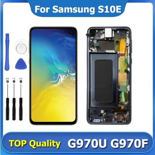 AAA+ LCD For Samsung Galaxy S10E Super AMOLED Touch Screen Digitizer Pantalla S10E LCD Display G970 SM-G9700 Screen Replacement