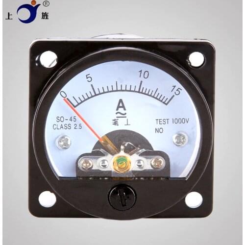 1Pcs SO-45 AC Analog Ammeter 1A 3A 5A 10A 20A 30A 50A 75A 100A 150A 200A 250A 300A Pointer meter/Current Meter/Panel Meter