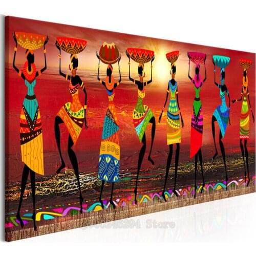 Full Square Diamond 5D DIY Diamond Painting African Women Dancing Diamond Embroidery Cross Stitch Mosaic Home Decor FF1651
