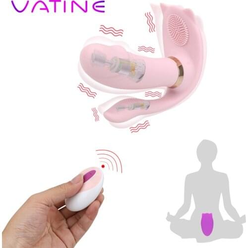 VATINE Adult Products Anal Plug G Spot 9 Mode Strap On Vibrator Clitoris Stimulator Dual Head Sex Toys for Women