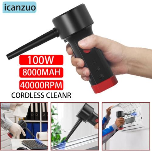 Icanzuo Cordless Air Duster Electric Air Blower Computer Keyboard Cleaning,Rechargeable Handheld Computer Duster Cleaner