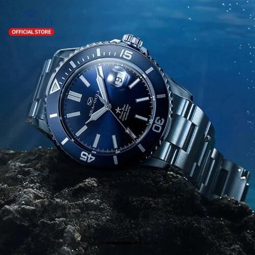 Seagull Mens Luxury Mechanical Watch Sapphire Glass 200M Diving Watch Ceramic Bezel Top Brand Automatic Mechanical Watch Men
