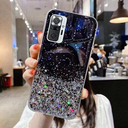 Bling Glitter Phone Case For xiaomi mi NOTE 10 pro lite Silicon Soft Full Cover For REDMI NOTE10 pro max note10 Back case