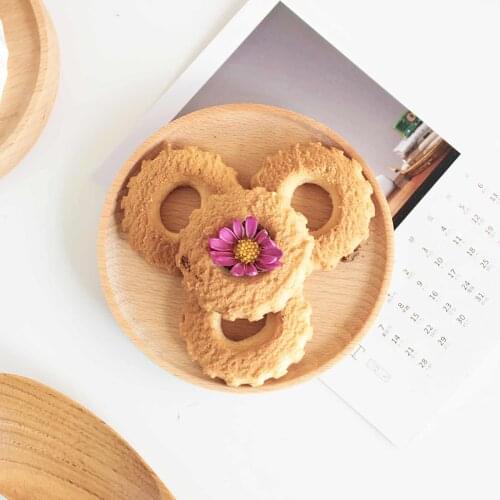 Wooden Cup Coaster Round Shaped Natural Cup Mat Heat-Insulated Drink Pad Cup Mat Home Placemats Decoration Household Products