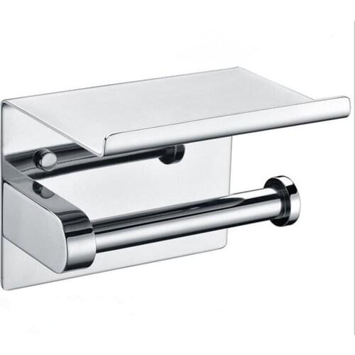 Leyden Toilet Paper Holder Chrome Stainless Steel Wall Mounted Tissue Holder Bathroom Accessories Silver Toilet Paper Holder