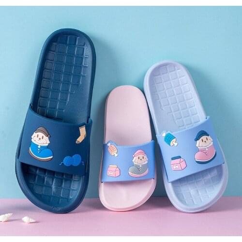 Childrens Slippers Girls Boys Cute Baby Bathroom Anti-slip Parent-child Slippers Mens Slippers Mens Shoes Home Slippers