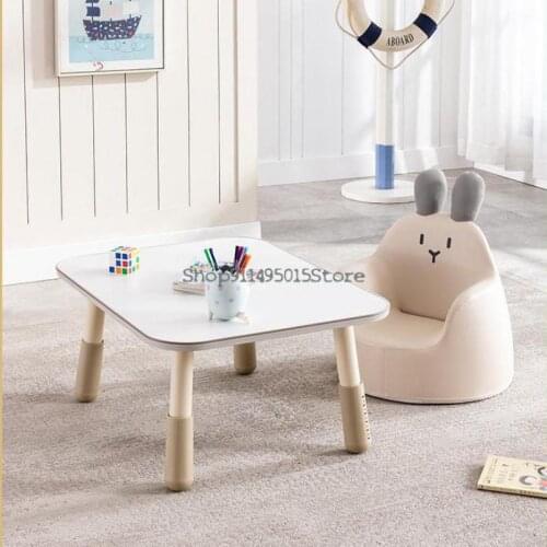 Childrens Study Table Can Be Raised And Lowered, Writing Desk, Baby Kindergarten Toy Game, Reading And Eating Square Table
