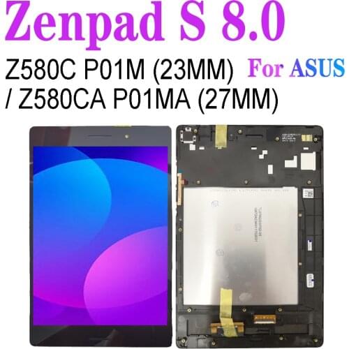Z580C P01M LCD With Frame For Asus Zenpad S 8.0 LCD Z580CA P01MA Display Screen Touch Digitizer Assembly Replacement ZenpadS LCD