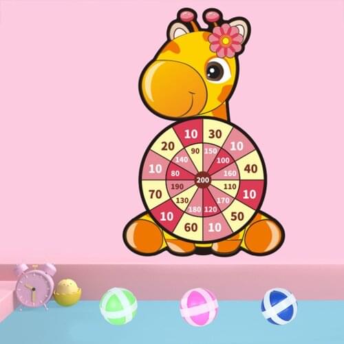 Cartoon Dart Board Games For Kids Board Games Kit With 3 Sticky Balls Target Game Security Toy Birthday Party Decoration Puzzle