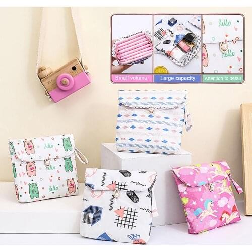 Girls Sanitary Towel Diaper Napkin Menstrual Pads Storage Bag Pouch Organizer household products