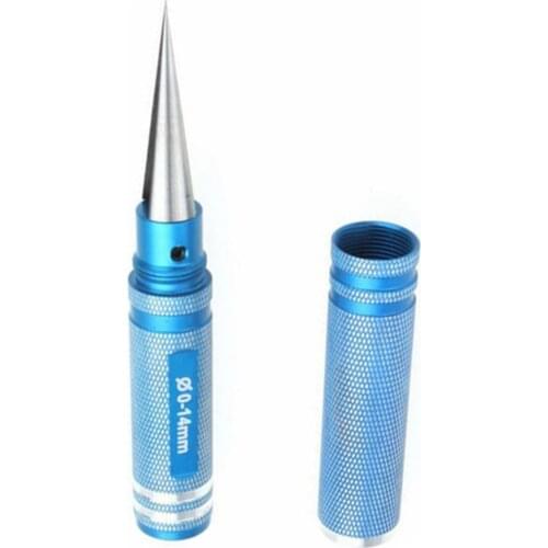 Aluminum Alloy Expanding Hole Puncher Opener Reamer Tool 0-14mm With Protective Sleeve For Rc Model Body Connector Blue