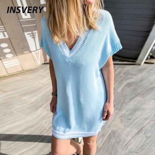 Летние трикотажные платья INSVERY China At AliExpress