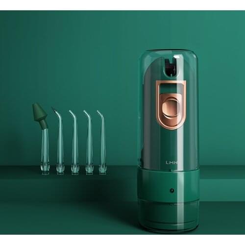 LMN L9 Oral Irrigator USB Rechargeable Water Jet Flosser Portable Dental Floss 150ML Water Tank Waterproof Teeth Cleaner 5 Tips
