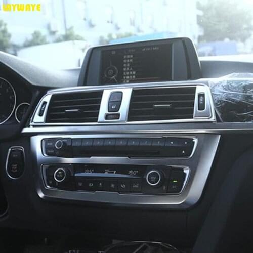 Console Penal Stickers CD Model Cover Decorative Chromium Styling Accessories For 3 4 Series f30 F32 320i 316i 328i